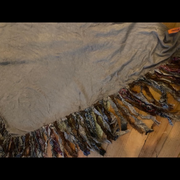 CHAN LUU LUX RARE FRINGE WOOL-SILK Scarf UNIQUE BOHOMIAN - Picture 3 of 8